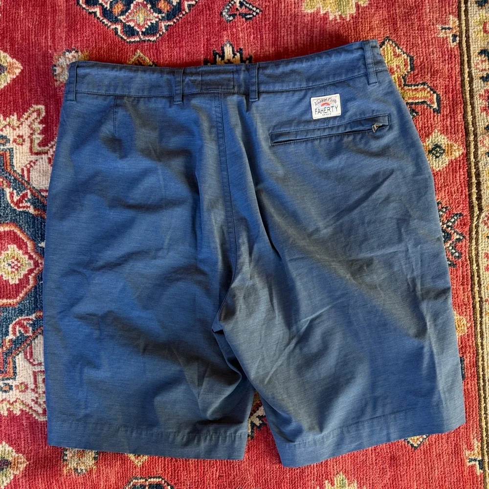 Men's Faherty Blue All Day Shorts - 32